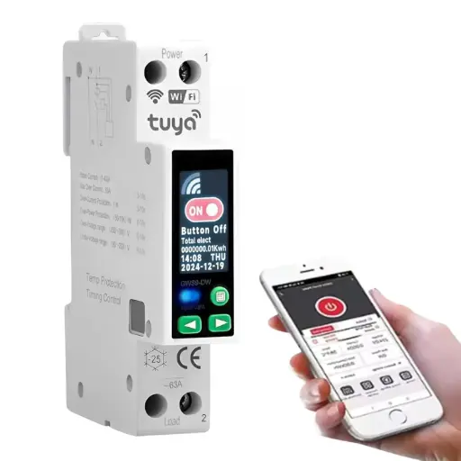 [SEL.SKILLOS.GWS9-DW.40A/Wh] Tuya Smart Circuit Breaker 1P+N 40A WiFi